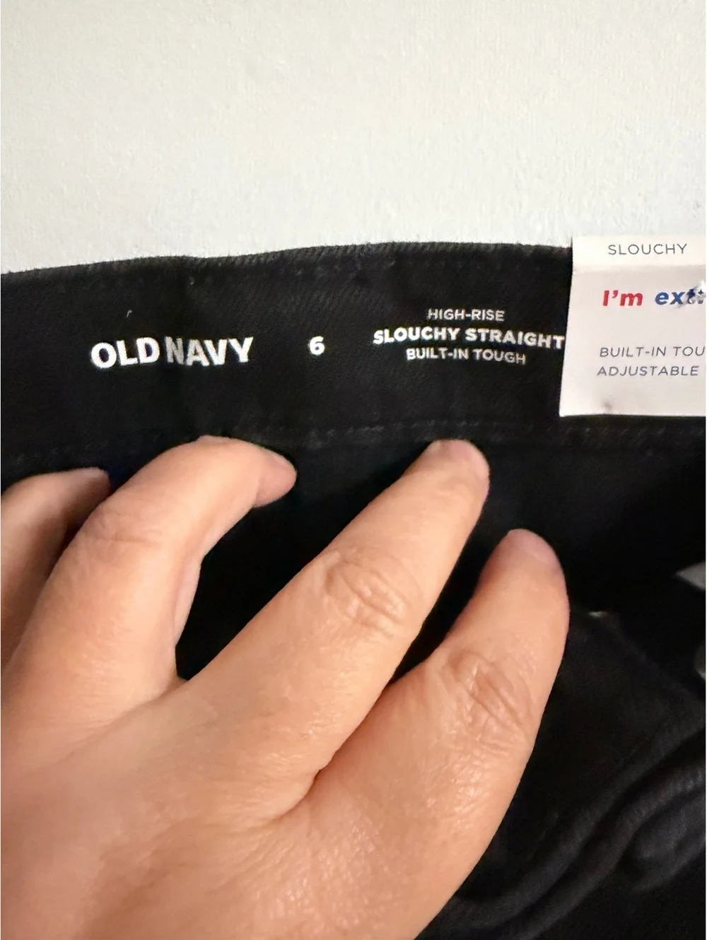 Girls, Old Navy, slouchy straight, high-rise jeans and black size 6